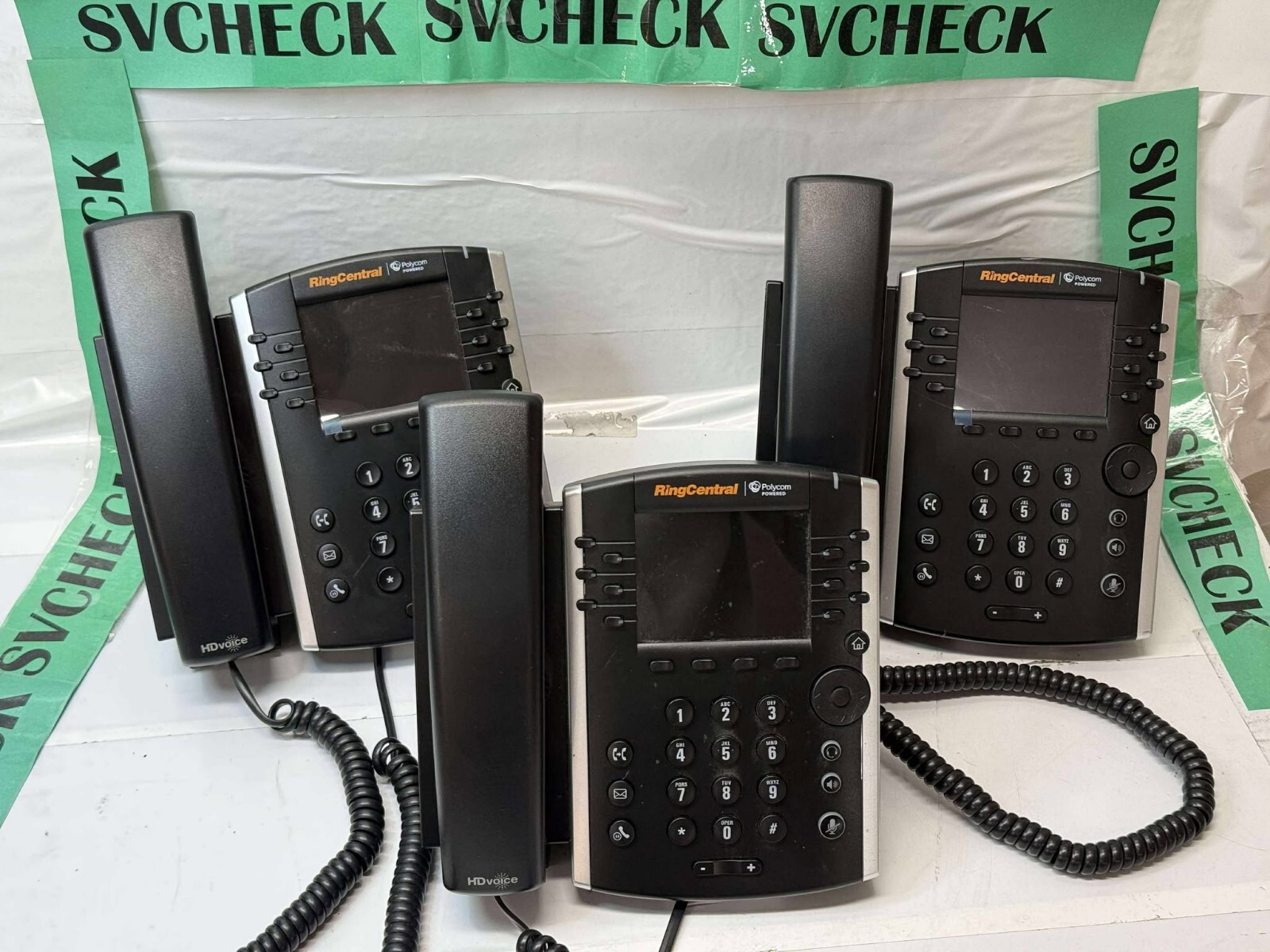 Lot of 3 Polycom VVX411 RingCentral VoIP Desktop Business Phone