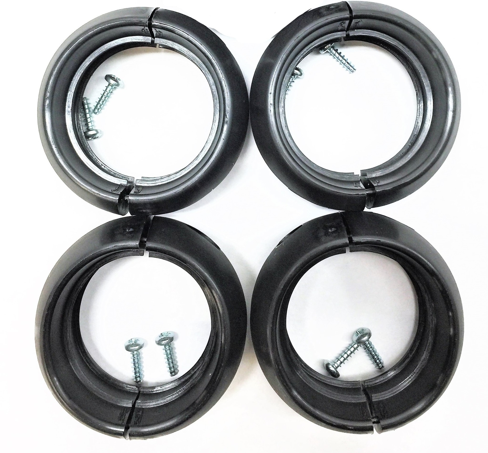 UNBRANDED 2-1/2" Black Plastic Collar PGA551 [Lot of 4] NOS