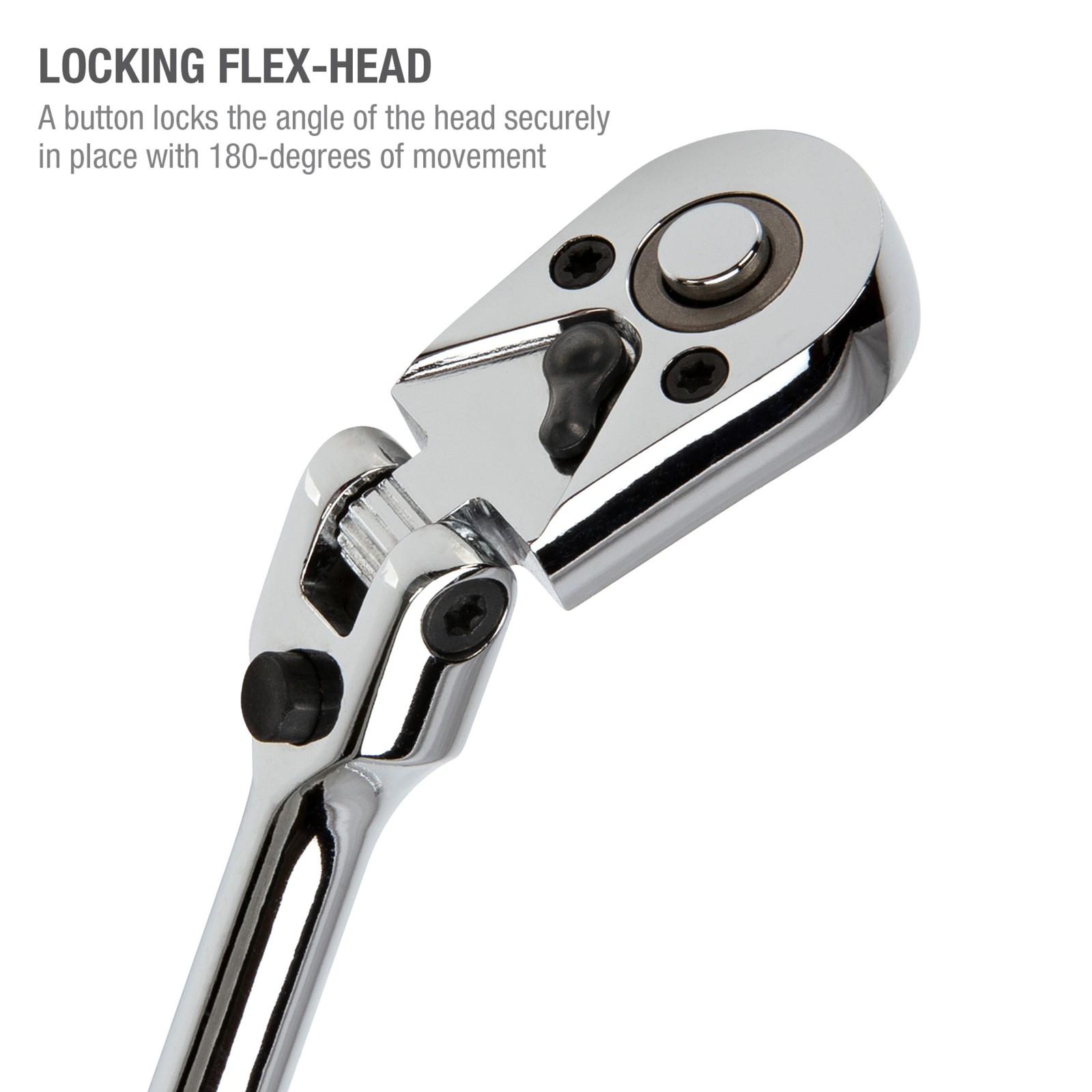 STEELMAN 3-Piece Locking Flex Head 72-Tooth Long Handle Ratchet Set, 61081