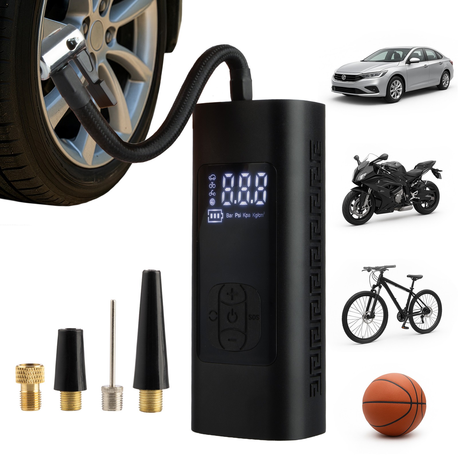 Tire Inflator Air Compressor for Car Tires 150PSI 6000mAh Cordless Air Pump