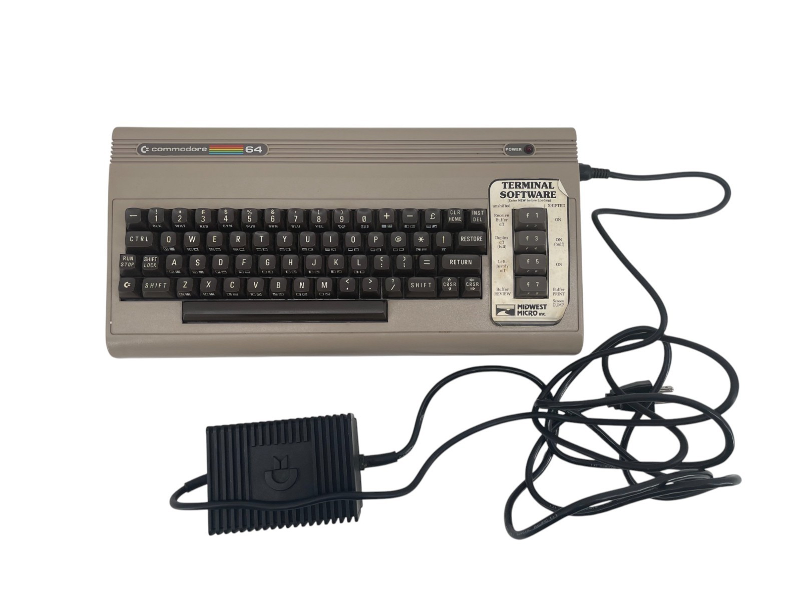Vintage Commodore 64 Computer in Box with Power Supply - 64K Memory