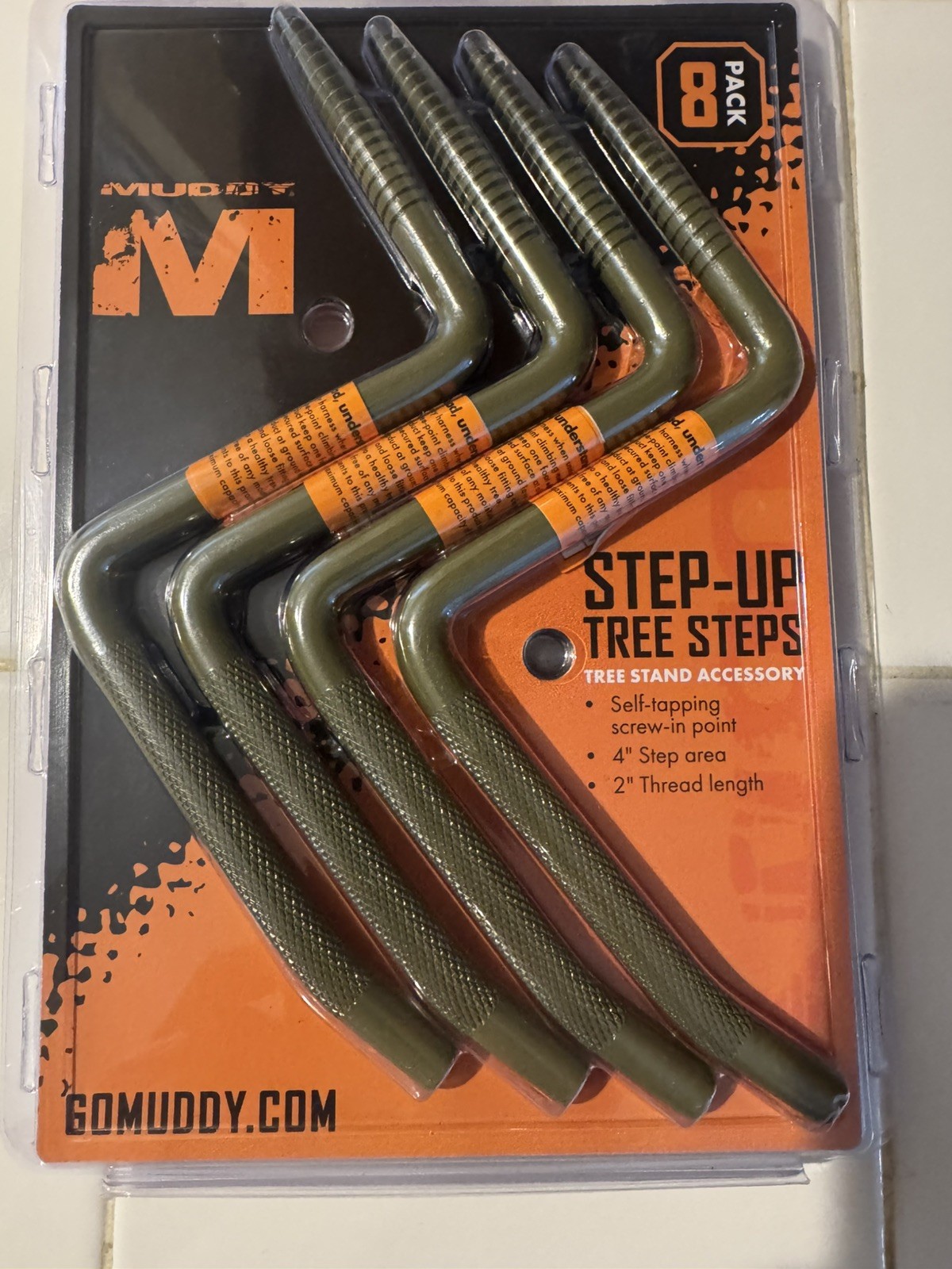Tree Steps 8 Pack Heavy Duty Climbing Ladder Tool Self Tapping Easy Install New