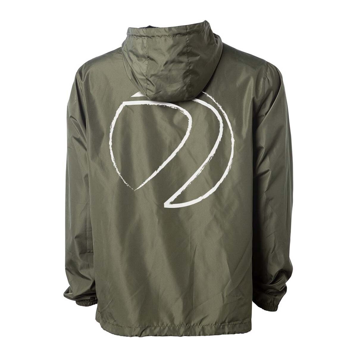 Dye Cowles Pullover Windbreaker Jacket - Olive Size: Medium