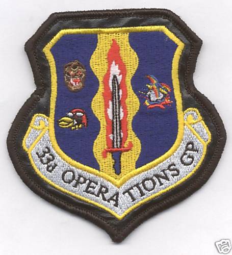 33rd OPS GROUP ON LEATHER GAGGLE patch