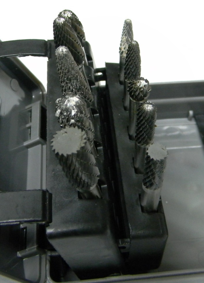 YUFUTOL 10PC DOUBLE CUT SOLID CARBIDE ROTARY BURR SET #RFT10MIN