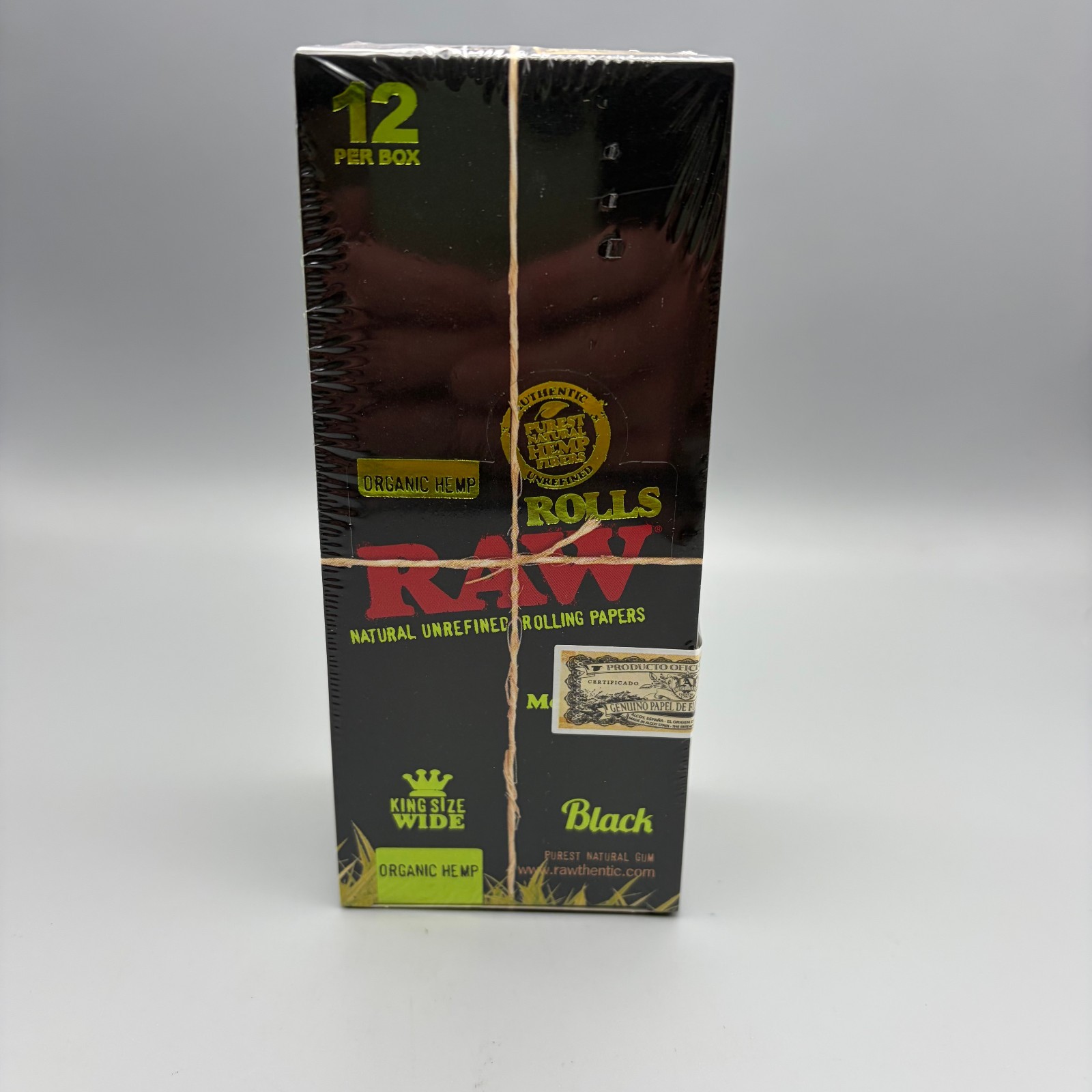 Full Box Raw Organic Black King Size Wide 3m Rolls w/ Free Shipping