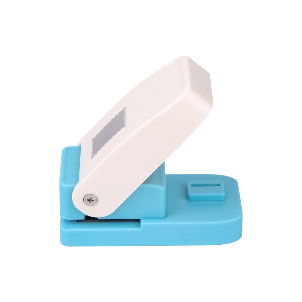 Silver 1x0.8inch Rectangular Postage Stamp Punch for Paper Crafting Scrapbooking