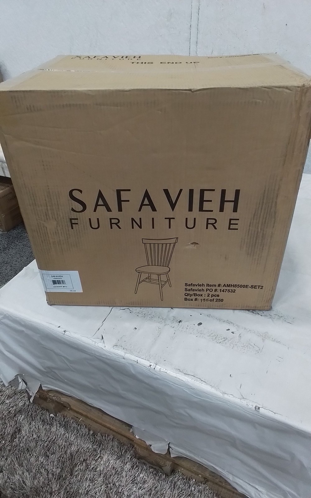 Safavieh PARKER SPINDEL SIDE CHAIR, Reduced Price 2172779555 AMH8500E-SET2