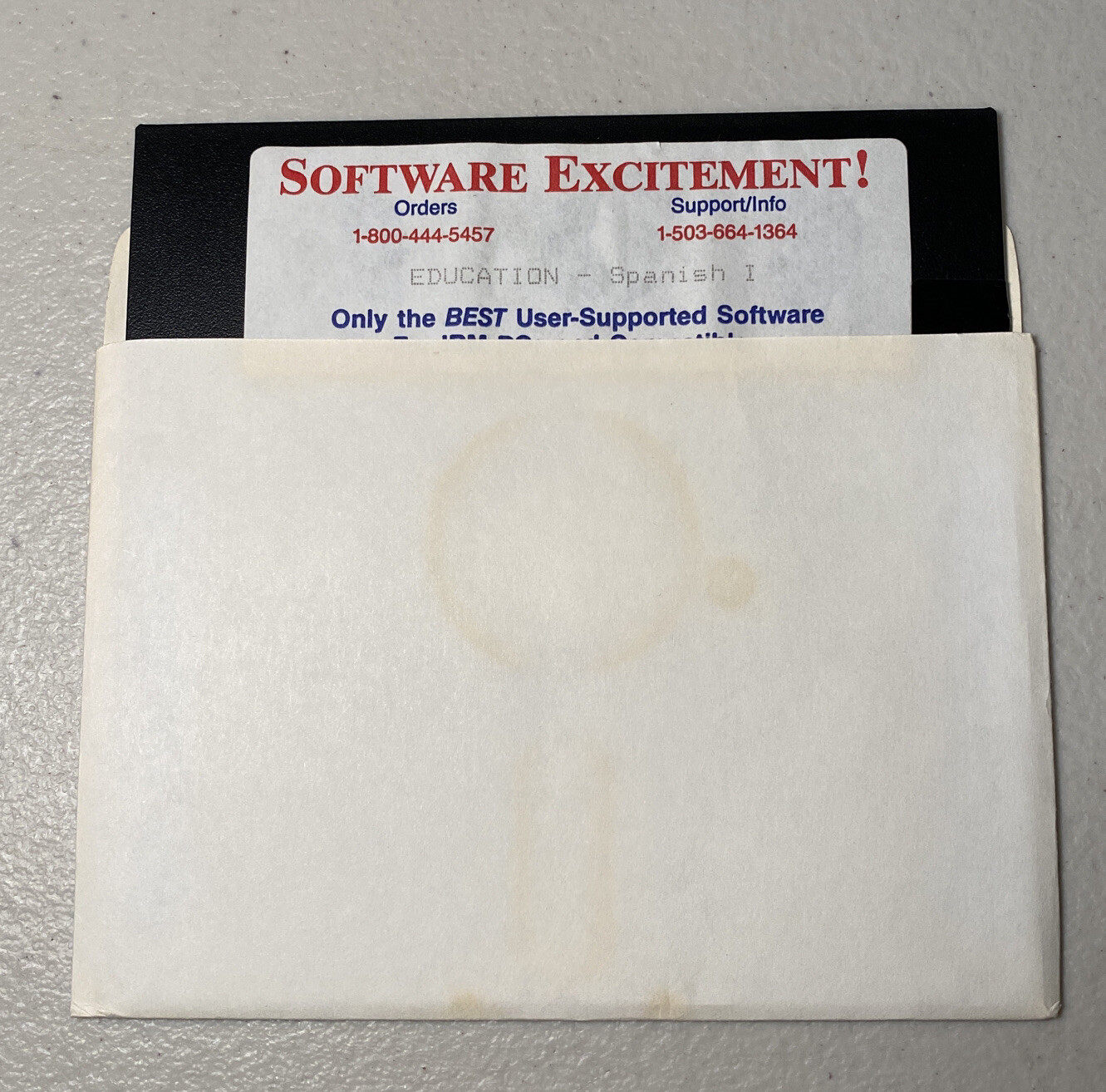 Education Spanish I DOS IBM Tandy 5.25” Software Excitement! Vintage