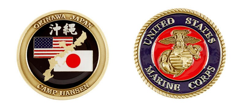 CAMP HANSEN USMC COIN