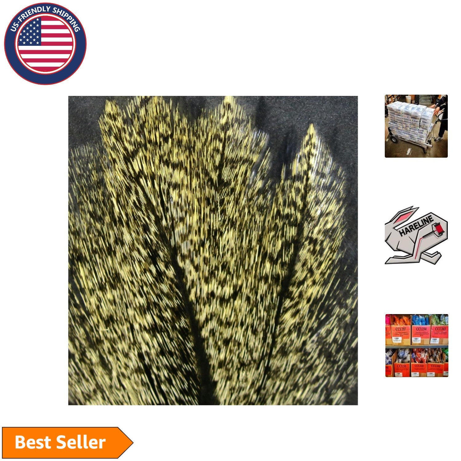 High-Quality Coq De Leon Feathers for Trout & Panfish - Stiff Fibers, 1 Pack