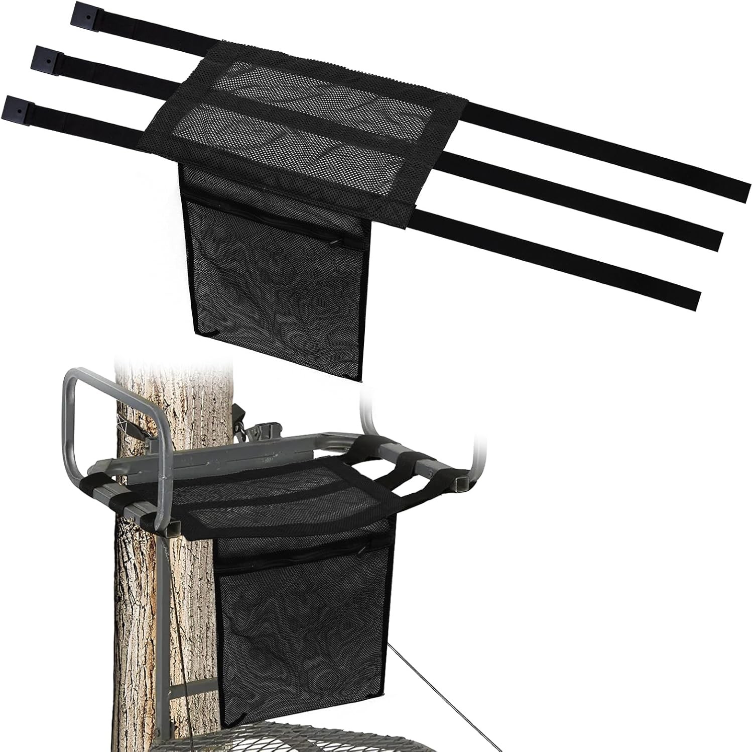 Universal Tree Stand Seat Replacement with Pocket, 16 X 12Inch black-1