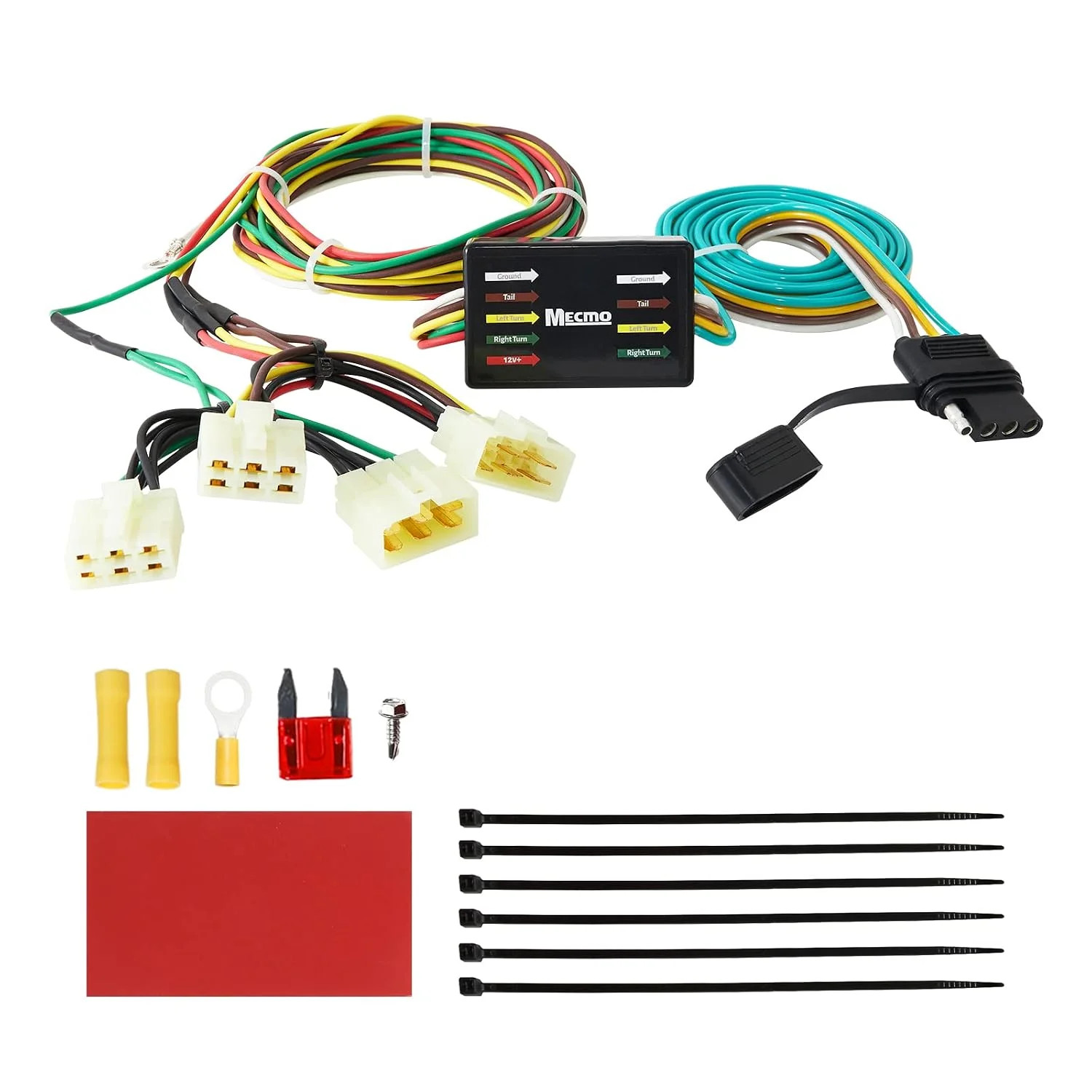 MECMO 4 Pin Trailer Wiring Harness for 1989-1995 Toyota Pickup & 1995-2004 Toyot