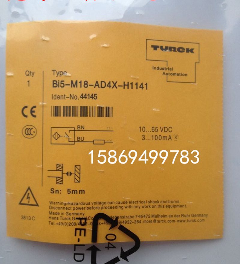 New TURCK Proximity Sensor BI5-M18-AD4X-H1141#