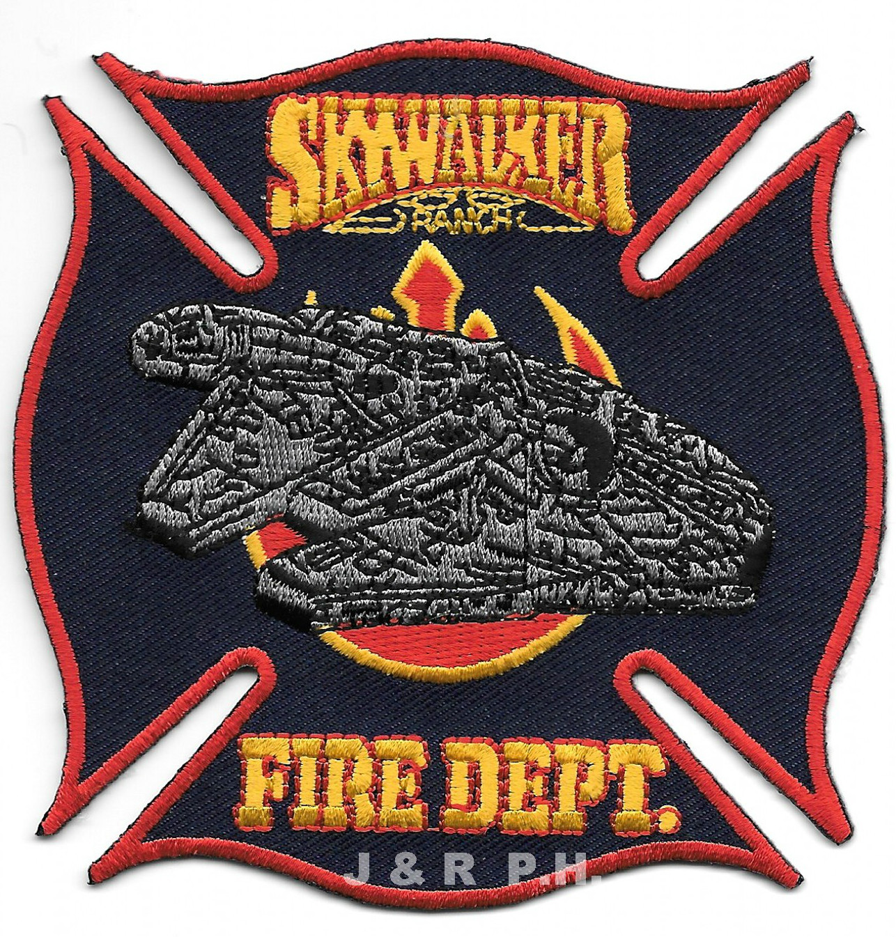 Skywalker Ranch, California Maltese Cross "STAR WARS" (3.75" x 3.75") fire patch