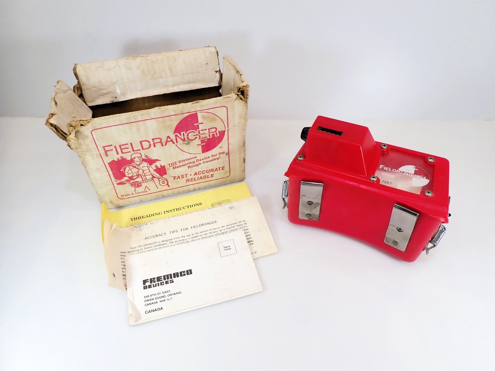 Vtg Fieldranger 6500 Distance Measuring Device Feet Counter w/ Box Manual String