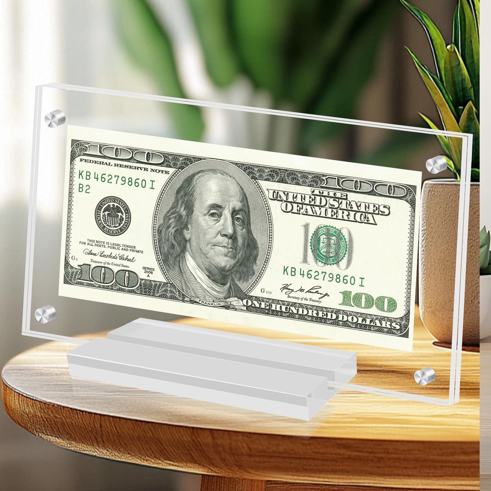 Dollar Bill Frame Display Acrylic Dollar Bill Holder