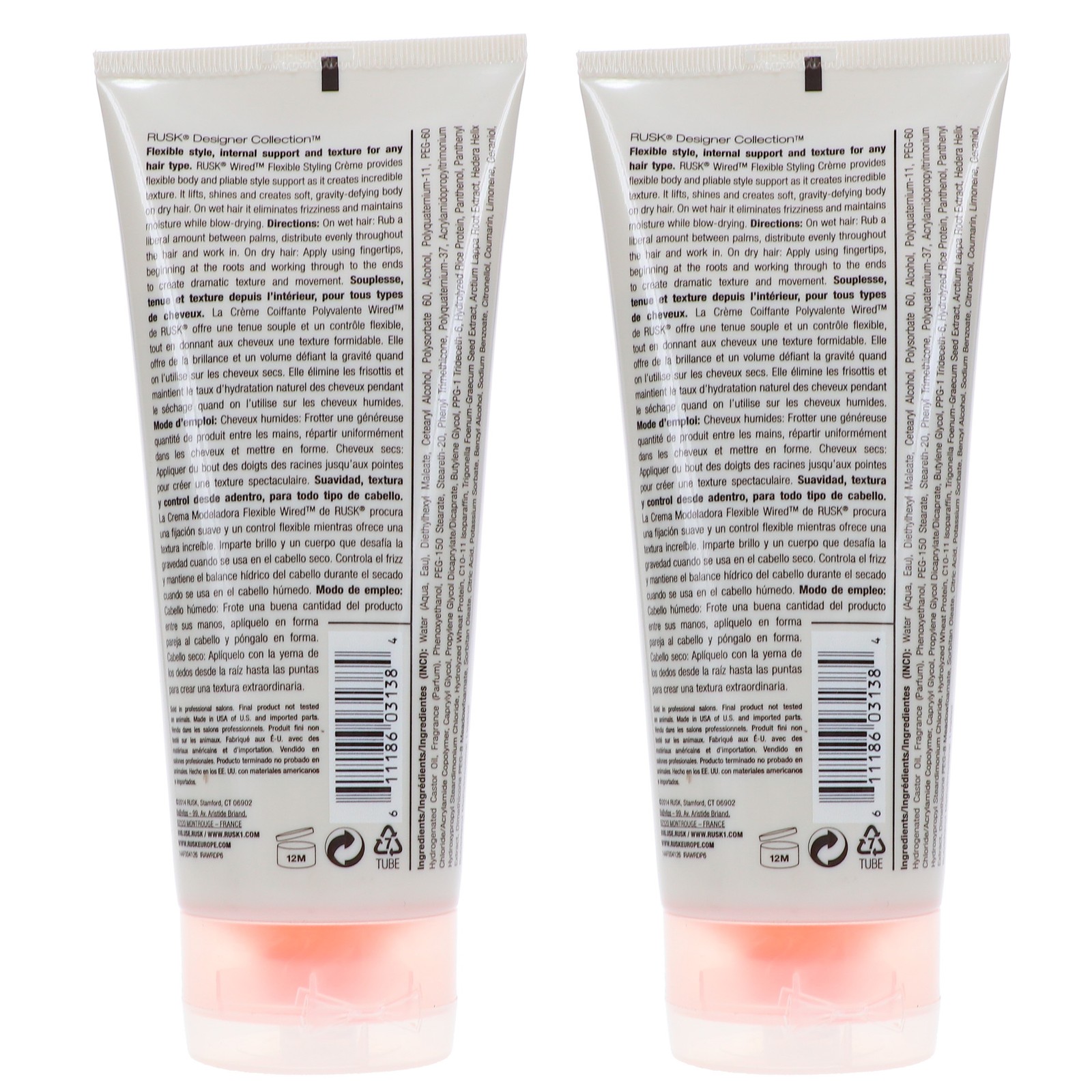 Rusk Wired Styling Cream 6 oz - 2 Pack