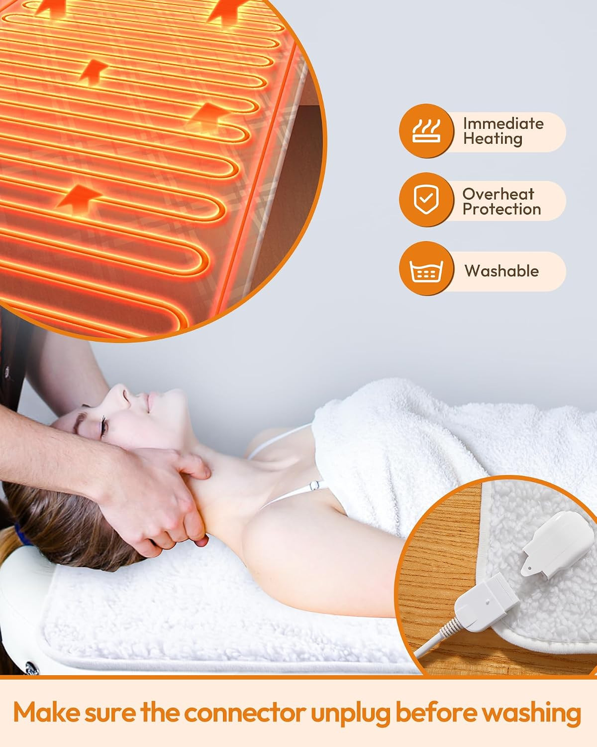 Massage Table Heating Pads Heated Massage Table Warmer 9 Heat Settings Professio