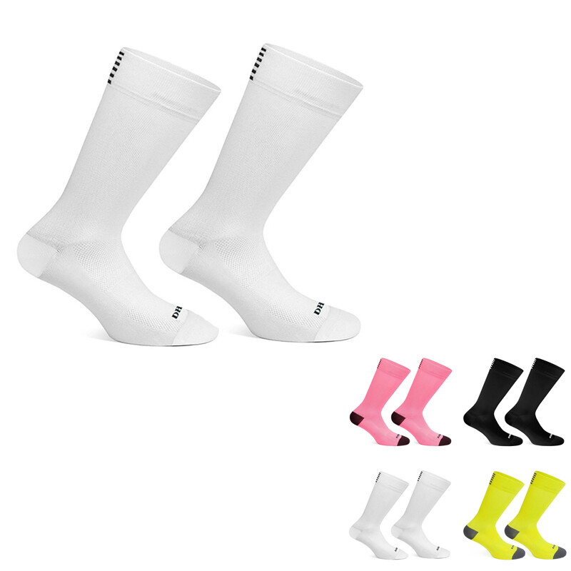 Pro Men Women Cycling Socks Riding Bicycle Bike Sports Ankle Socks XC MTB White