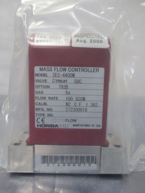 STEC SEC-4400M Mass Flow Controller, MFC, Xe, 100 SCCM, SEC-4400, 424110