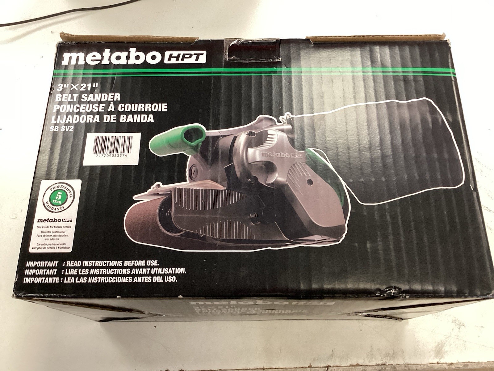 Brand New! Metabo 3" x 21" belt sander SB8V2