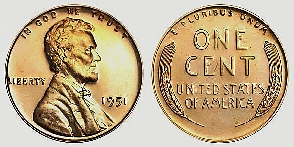 1951 P Gem BU Red From OBW  Lincoln Wheat Cent ~ GEORGEOUS COIN ~ (UNSEARCHED  )