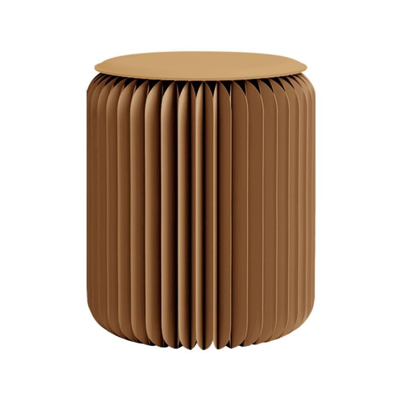 Home Furniture Modern Design Accordion Portable Folding Paper Stool Kraft Brown