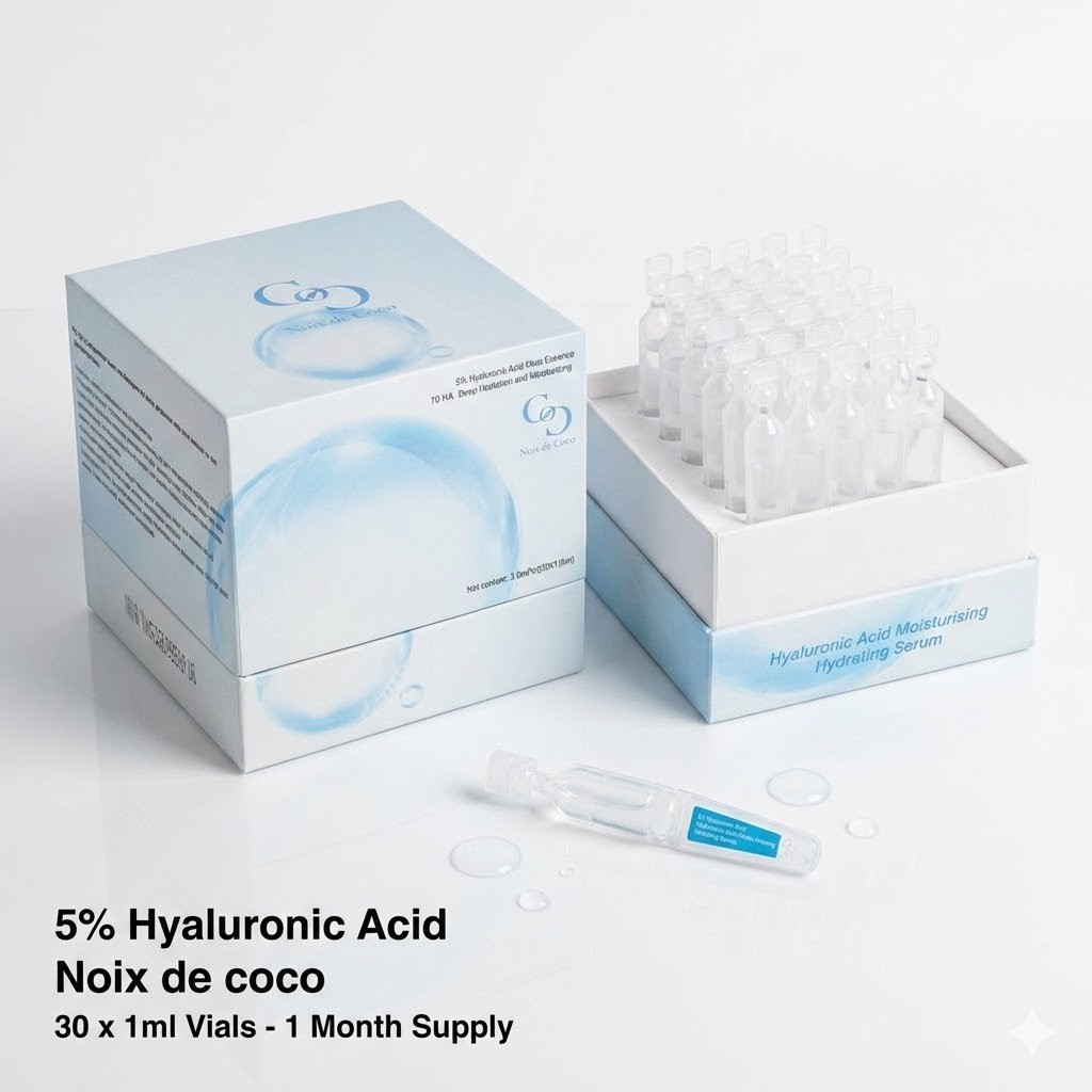 BIG SALE 60 Pcs Hyaluronic Acid Serum Vials Ultra-Hydrating Glass Skin Treatment