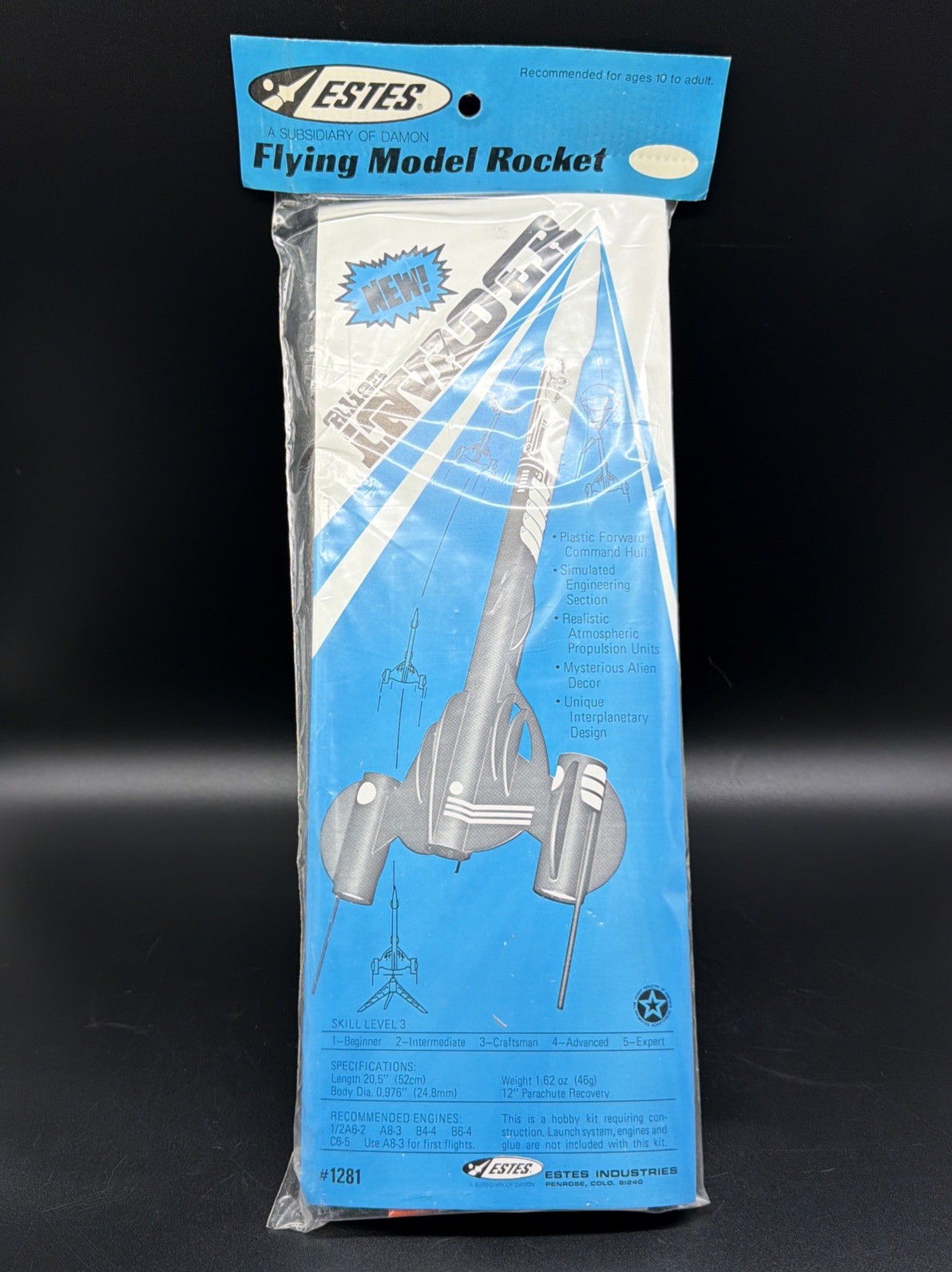 Vintage Estes 1978-79 First Generation Alien Invader New In Package #1281