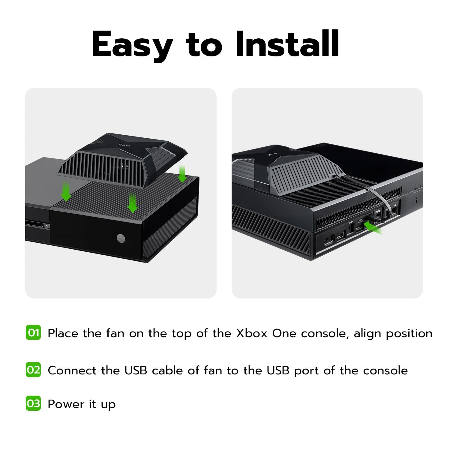 USB Powered Xbox One Fan – High-Speed Motor & Mute