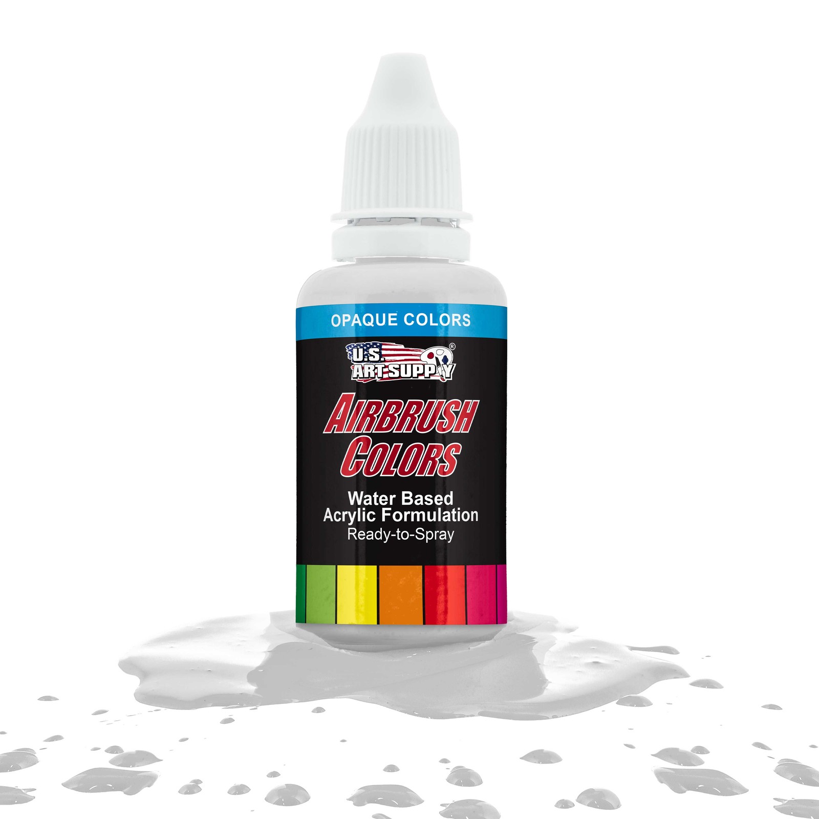 US Art Supply 1-Ounce Opaque White Airbrush Paint