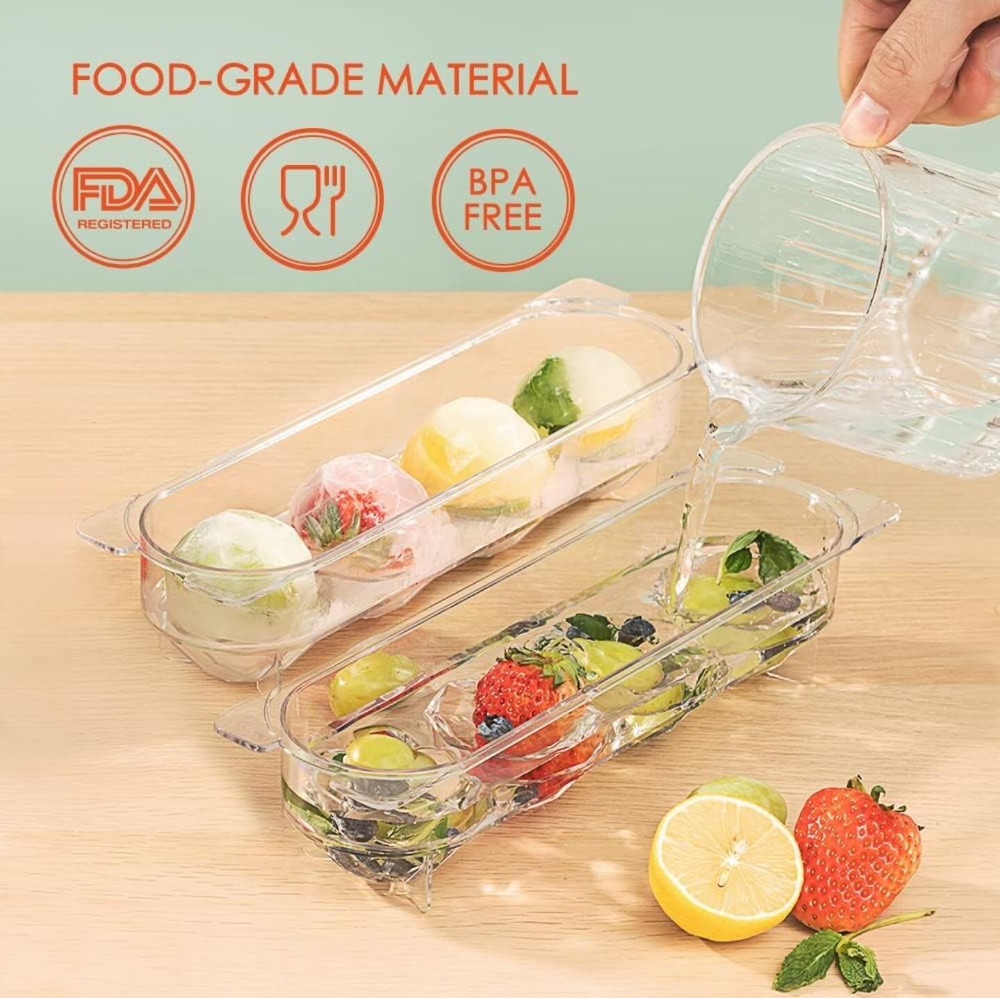 Combler Ice Molds, Cube Tray for Freezer, 2 Inch Large Molds Cocktails