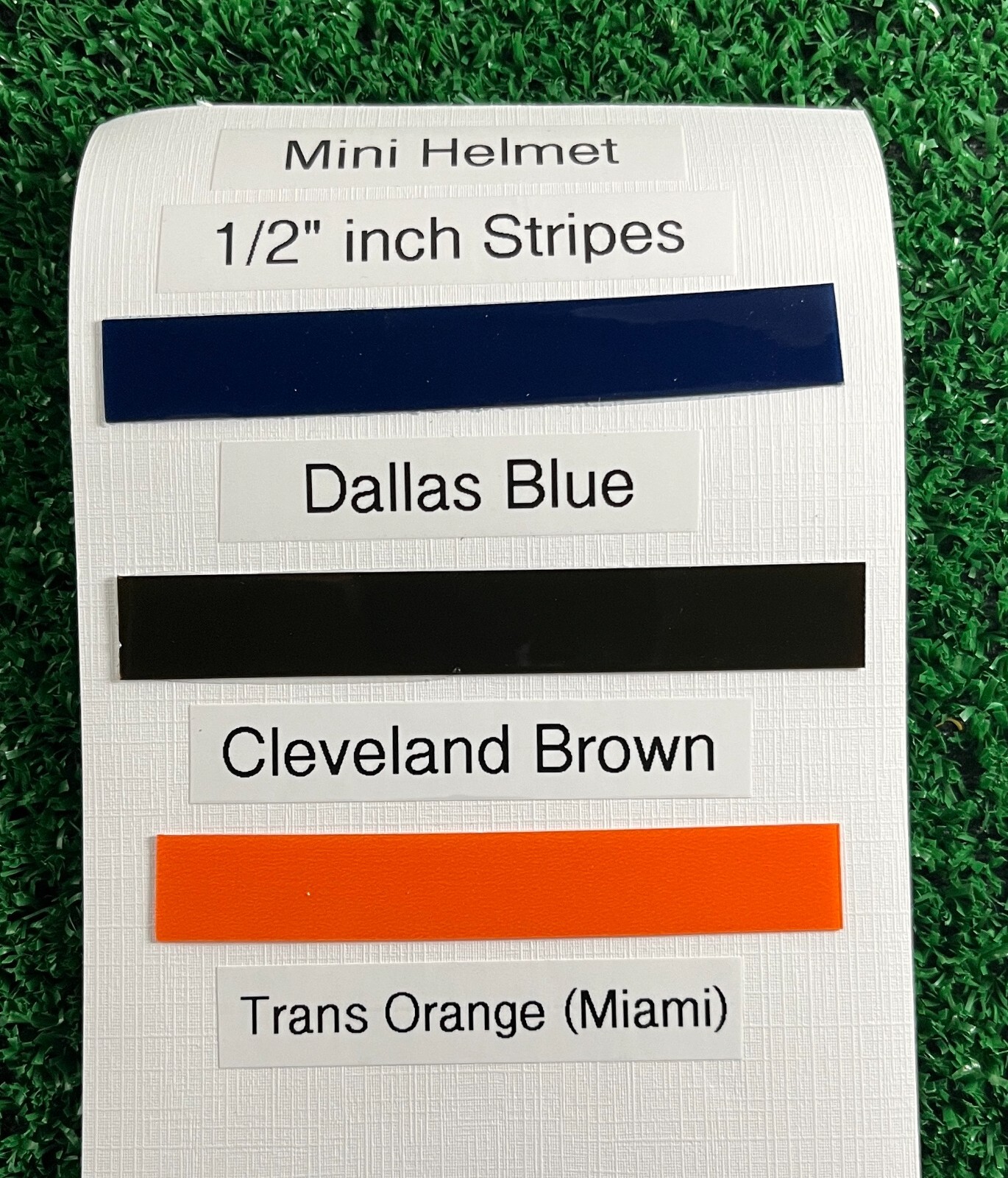 MINI HELMET CENTER STRIPE - 1/2" INCH WIDE
