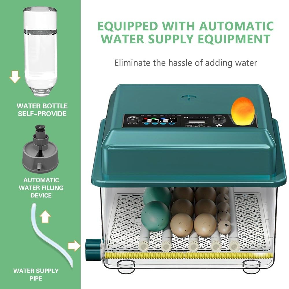 Enjoy Plush Automatic Egg Incubator 16-Egg, Factory-Sealed