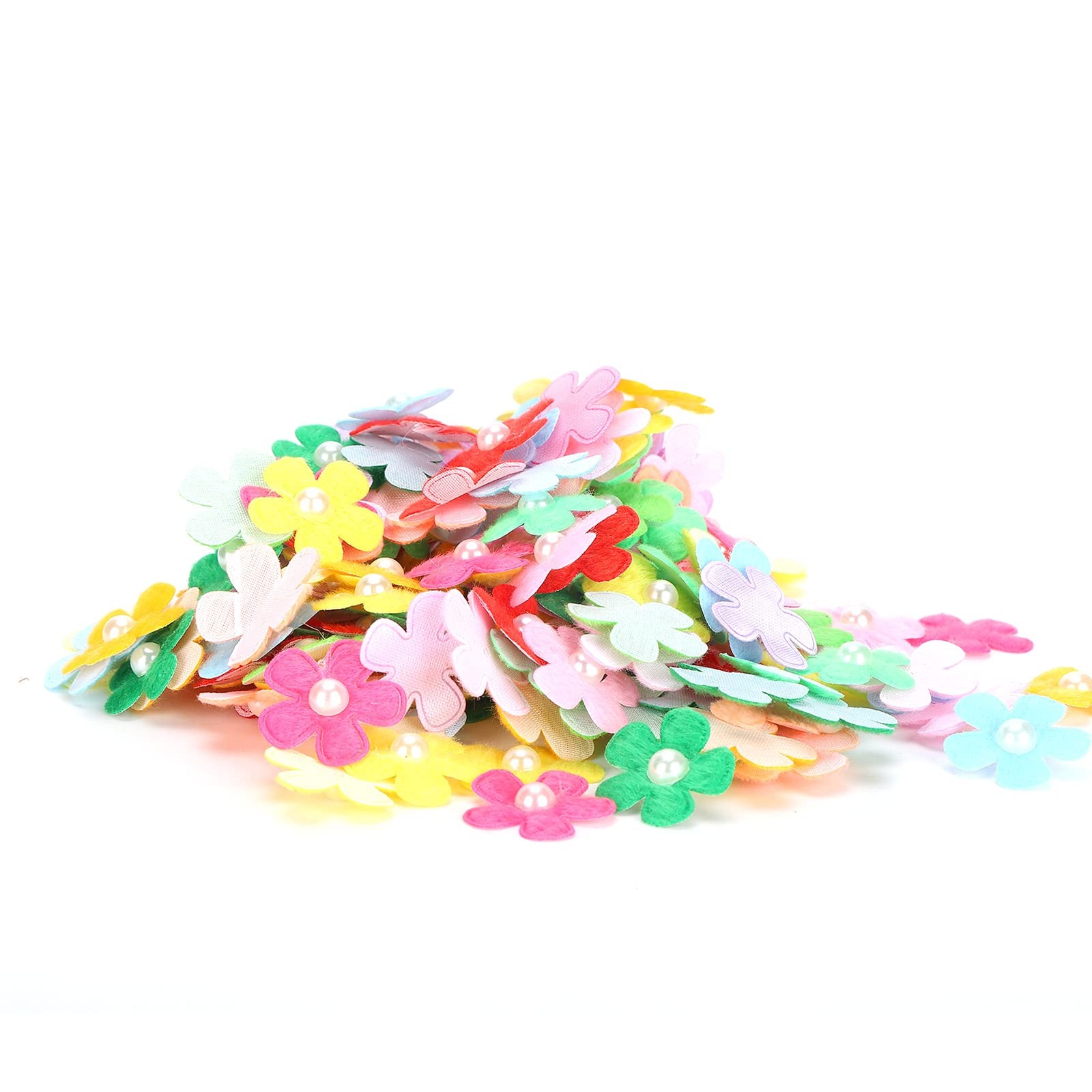 Felt Flowers Fabric Flower, 200 Pcs Mini Craft Flowers with Ten‑Color Mixed S...