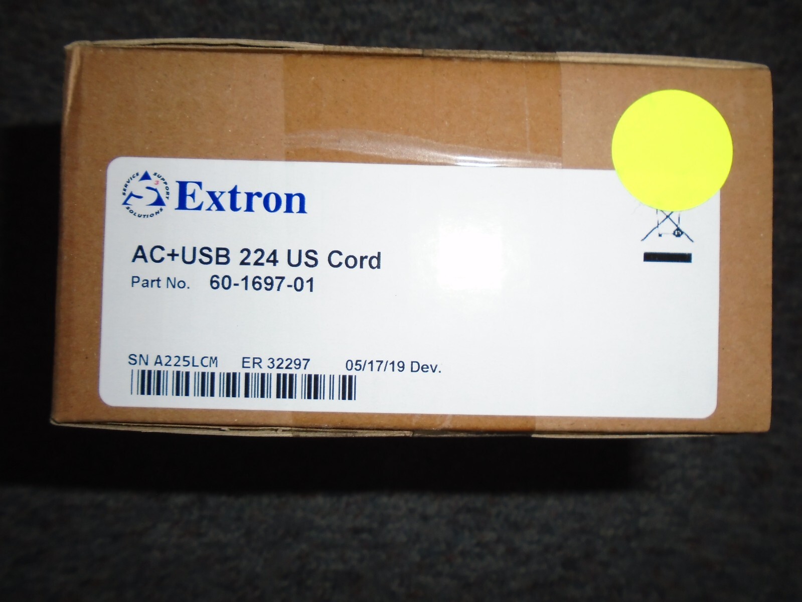 Extron AC+USB 224 US Cord Power Module 60-1697-01 *NEW*