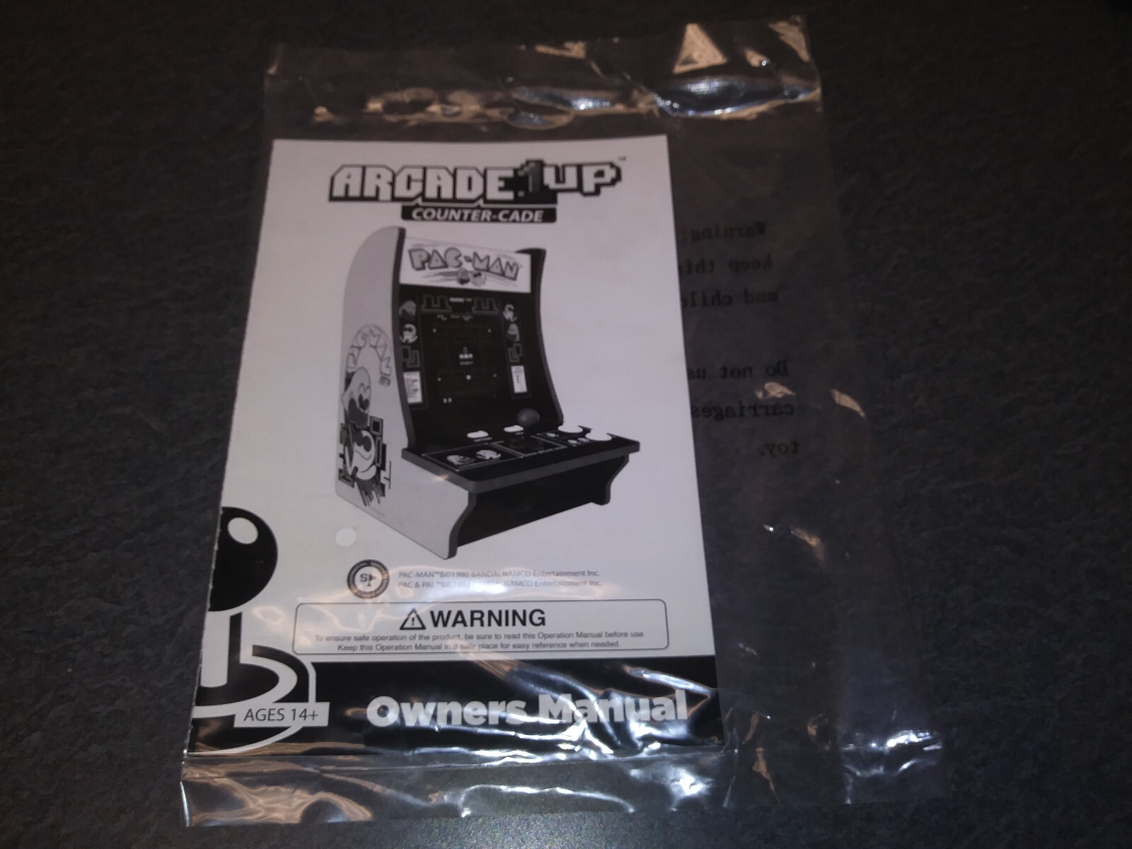 Pac-Man Counter-Cade Brand New intruction Owner's Manual Arcade1Up