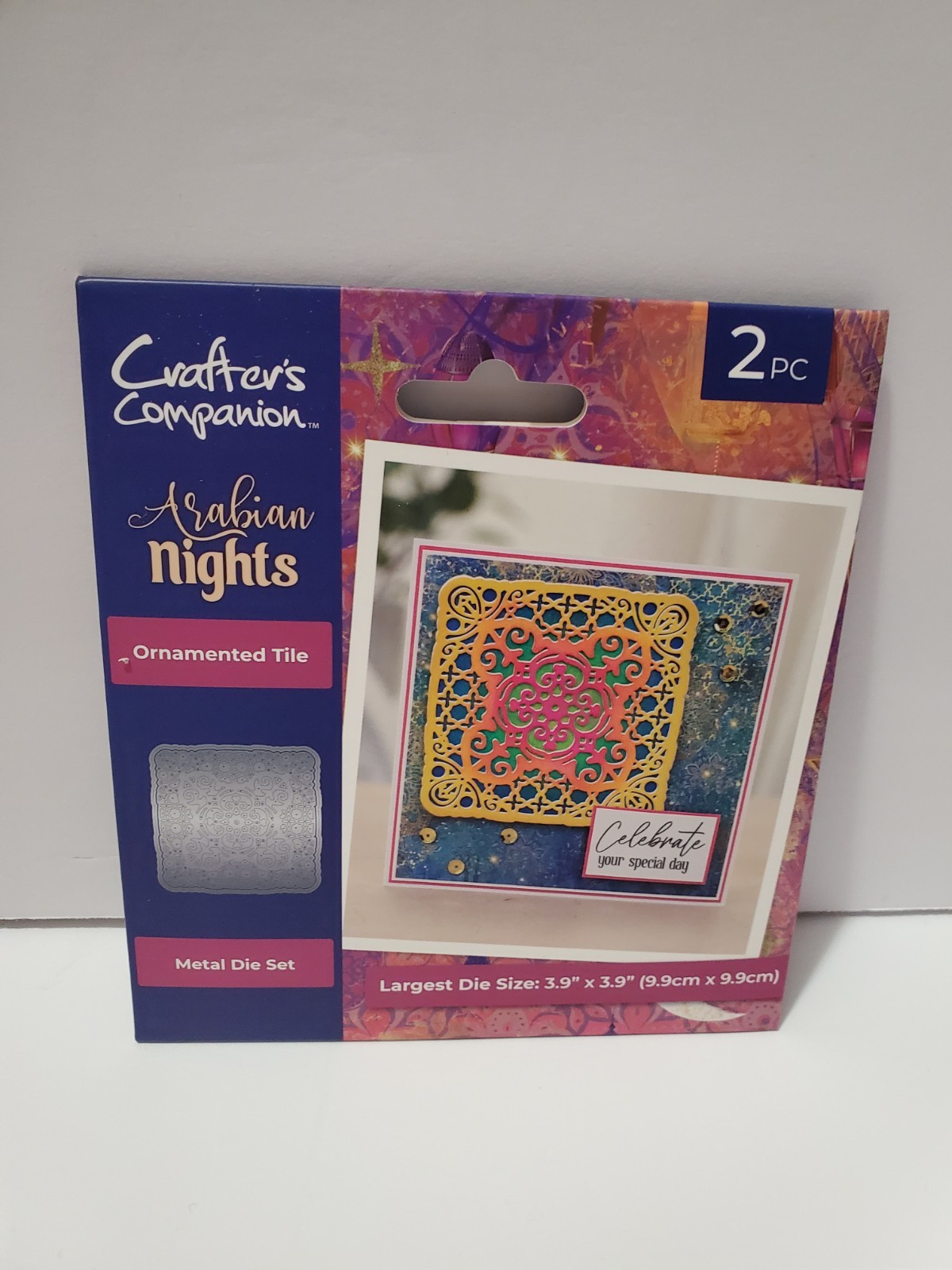 CS1 Crafters Companion Arabian Nights Ornamented Tile Metal Die Set New