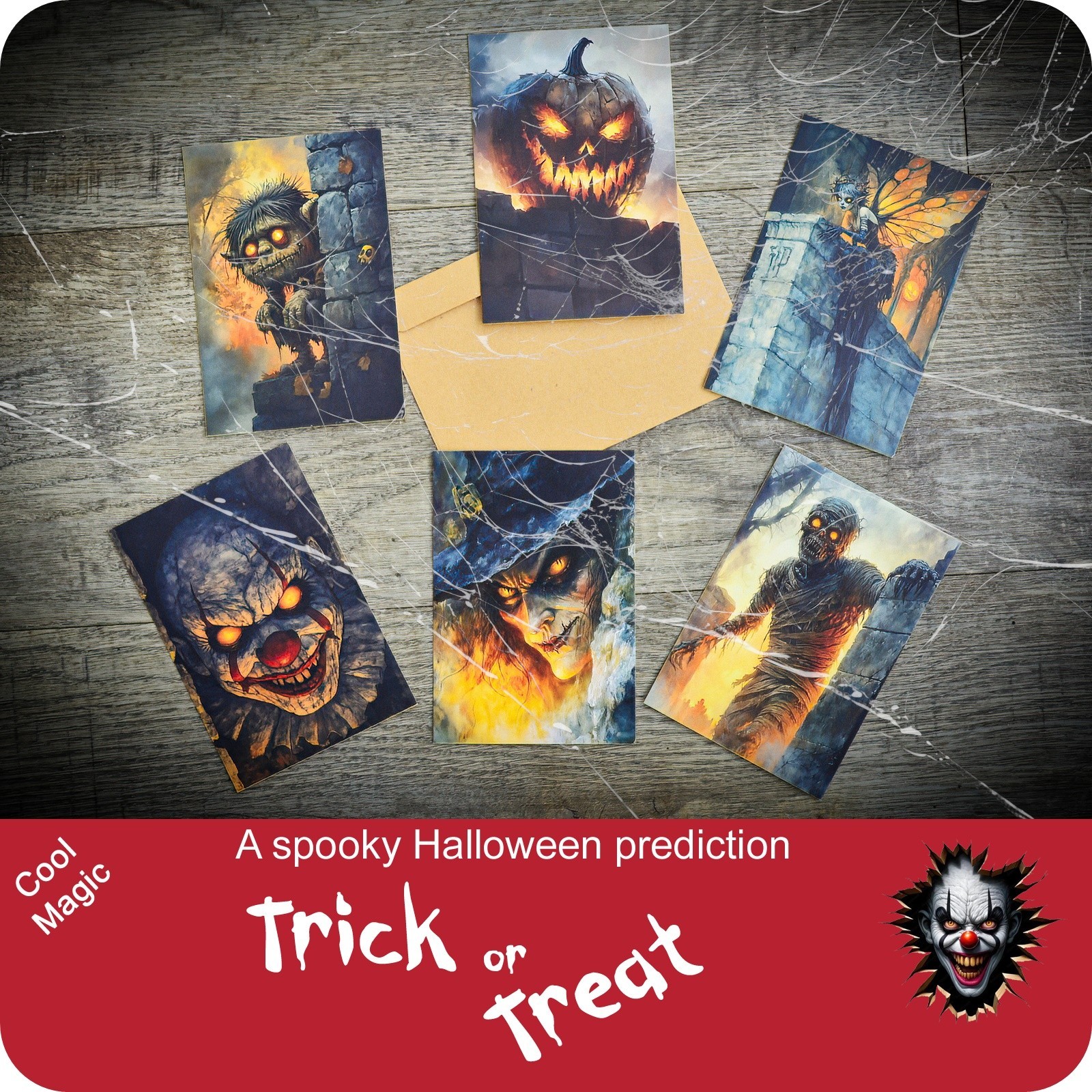 Trick Or Treat  Bizarre Halloween Magic Mentalism Prediction Card Trick Easy