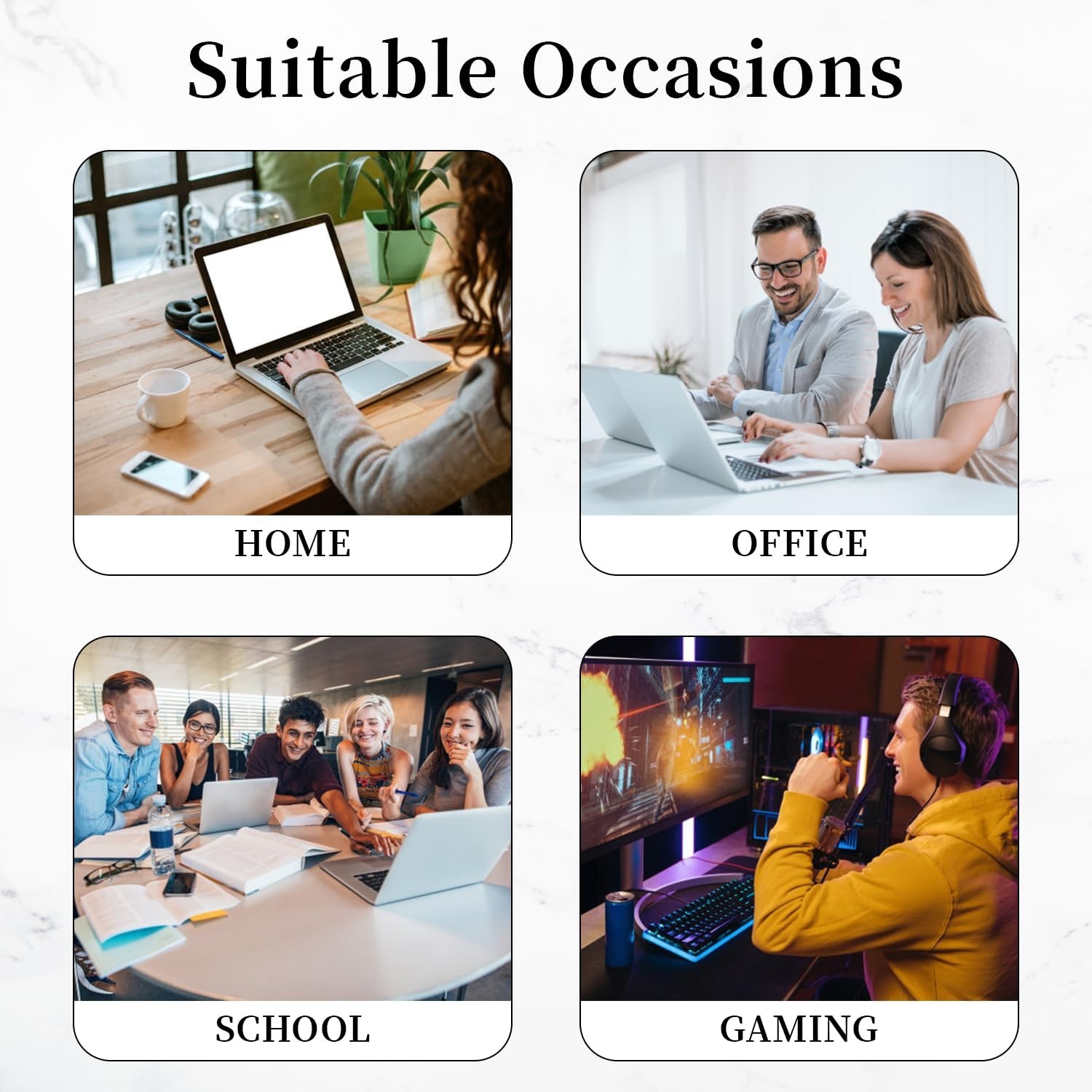 Mouse Pad for Desk, Small Cute Mousepad with Non-Slip Base, Round Mouse Pads ...