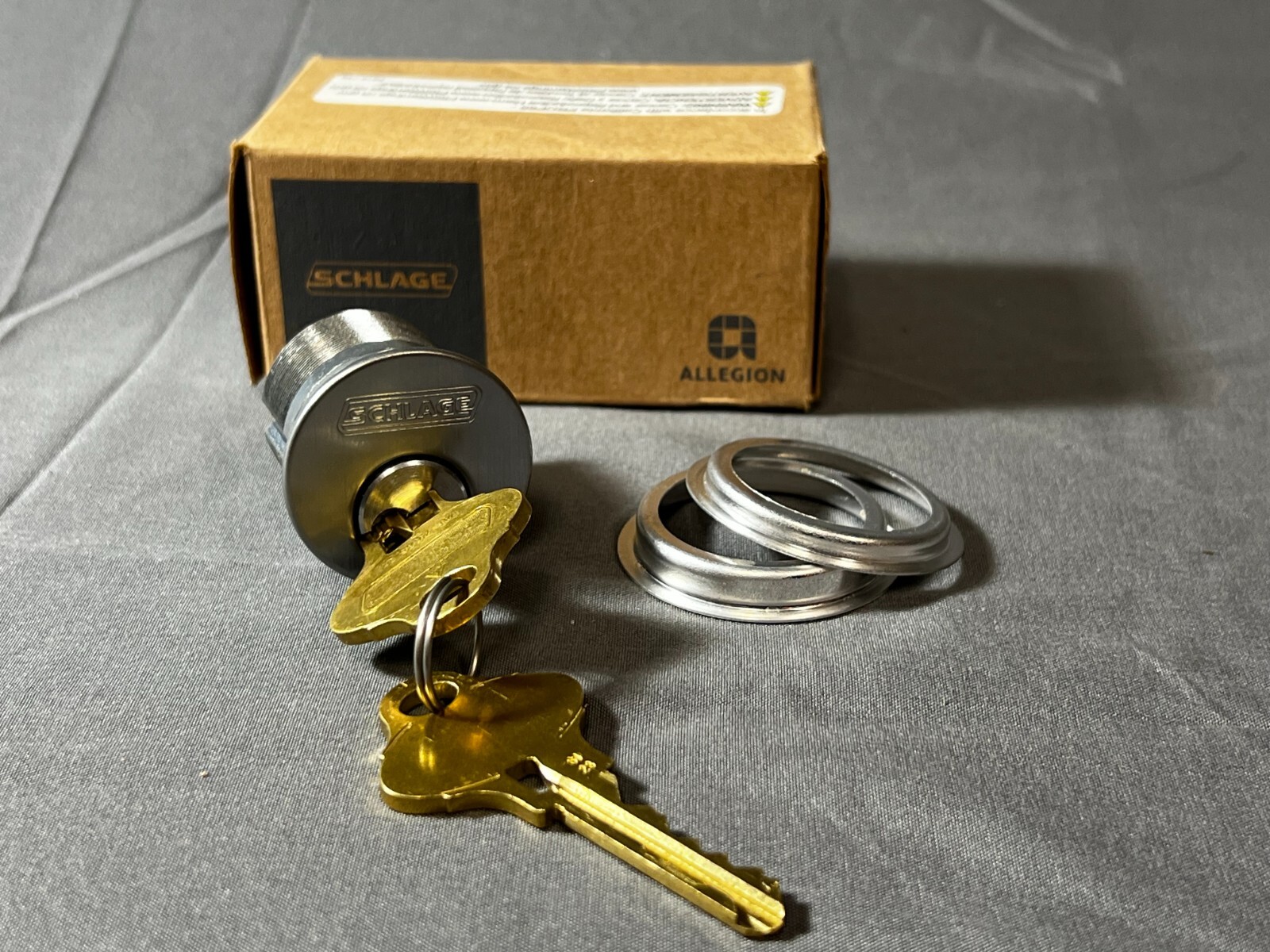 Schlage S123 Mortise Cylinder 1 1/4" With Straight Cam / 2 Keys