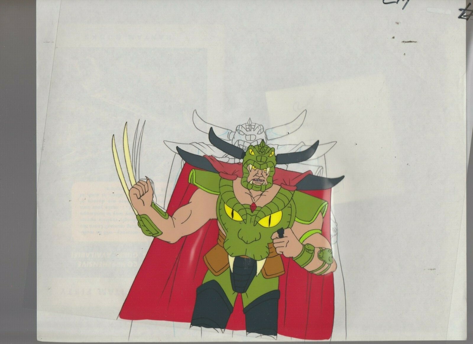 CONAN THE ADVENTURER Cartoon Animation 10.5x9" Cel 303 L17 Wrath-Amon Snake Cult