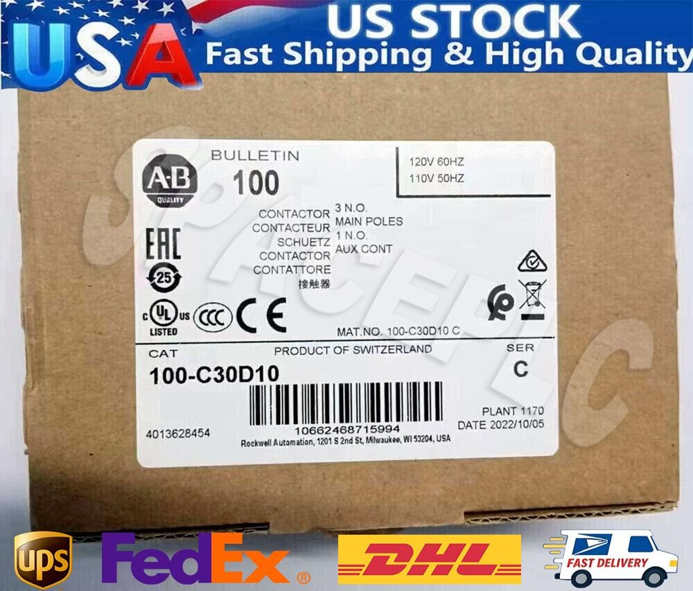 NEW Allen-Bradley 100-C30D10 100C30D10 contactor 100-C30*00