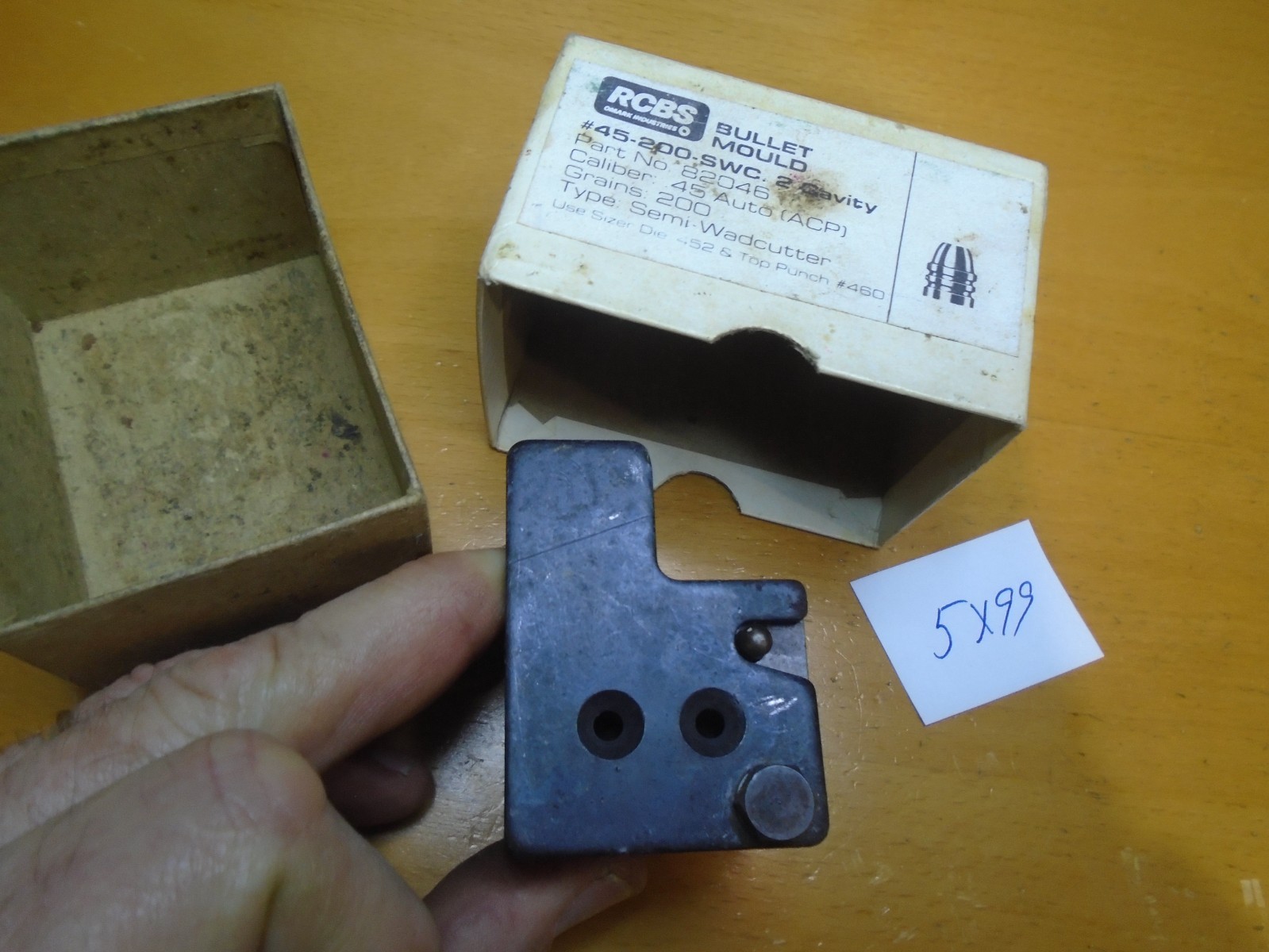 RCBS 45-200-SWC 2 Cavity Cast Bullet Mold