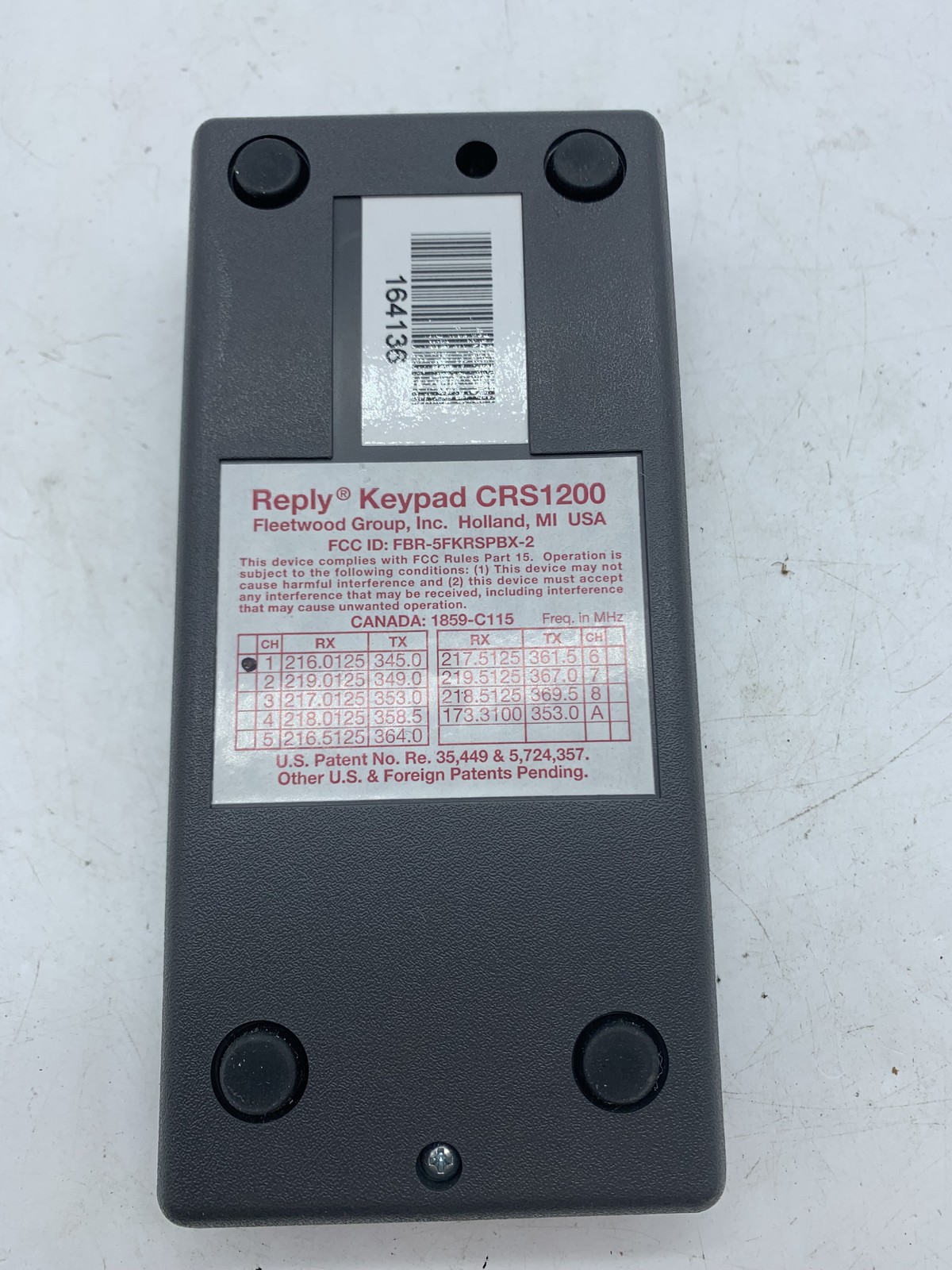 Reply Keypad CRS1200 Cordless Response System ~ FREE SHIPPING