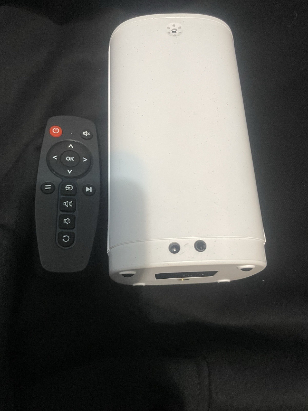 Portable Desktop Mini Projector with Remote Control, White/Black
