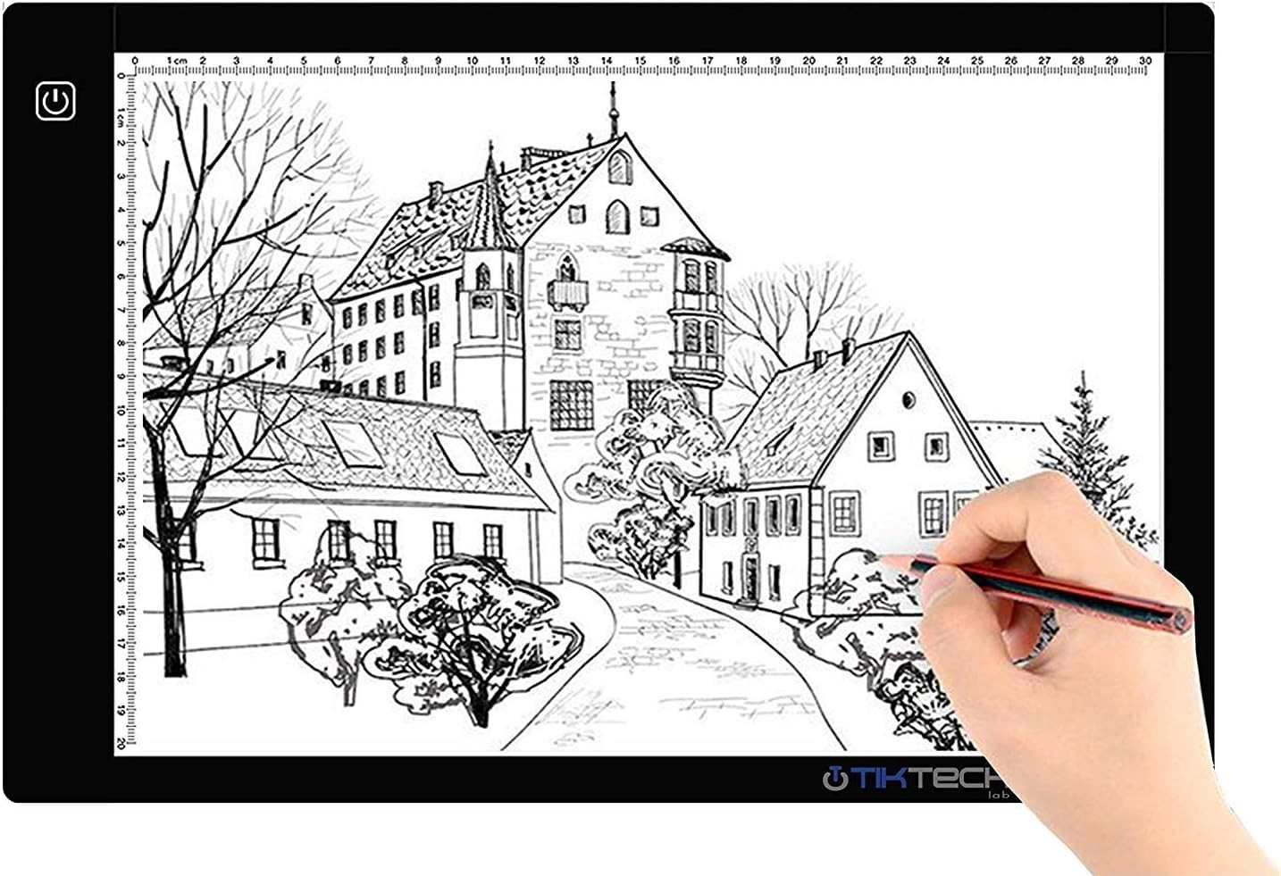 A4 Ultra-Thin Portable LED tracing Light Box Dimmable Brightness Black
