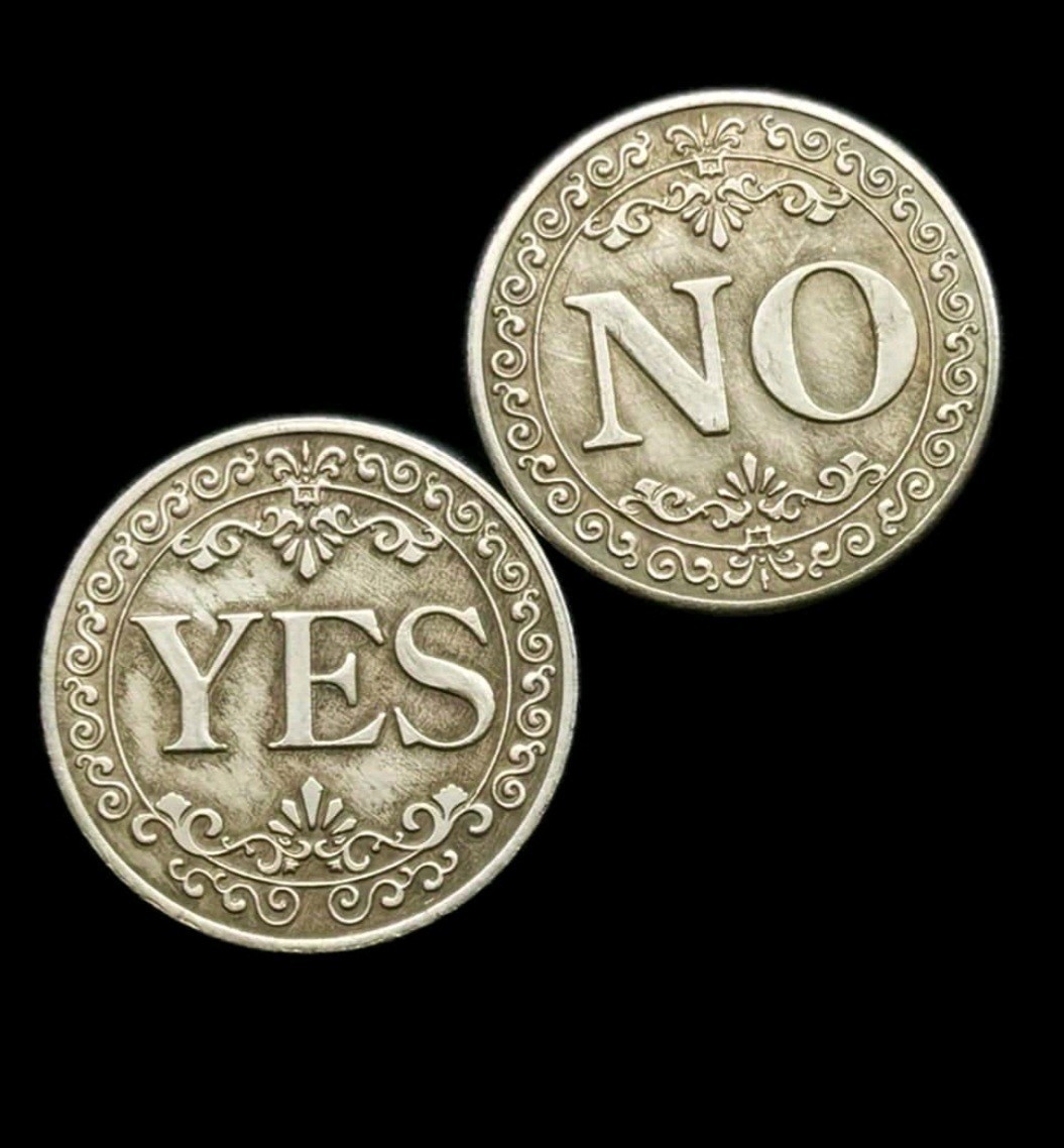 Decision Maker Coin Yes No Lucky Token Decorative Metal Collectible FREESHIPPING
