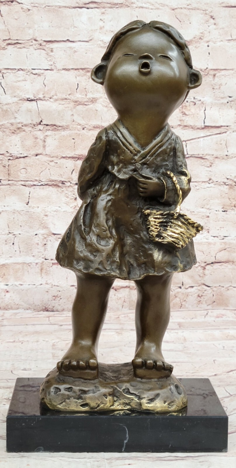 Chinese Girl Bronze Figurine by Milo Modern Home Decoration Deal